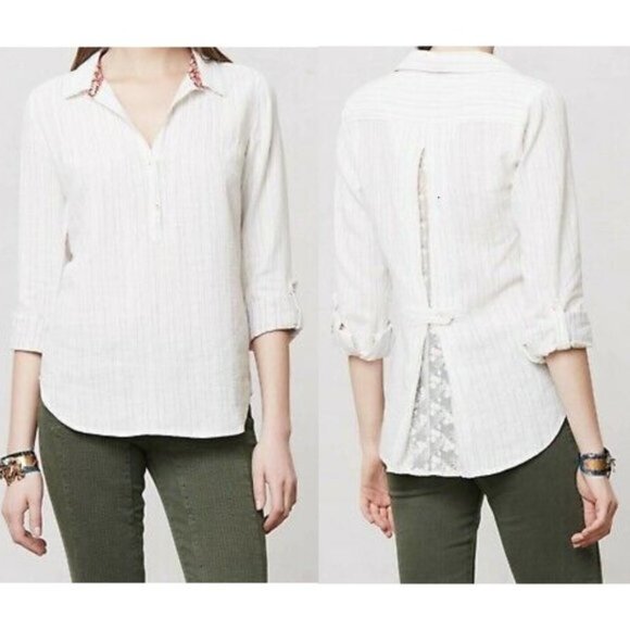 Anthropologie Isabella Sinclair Top M Lace - Picture 1 of 9